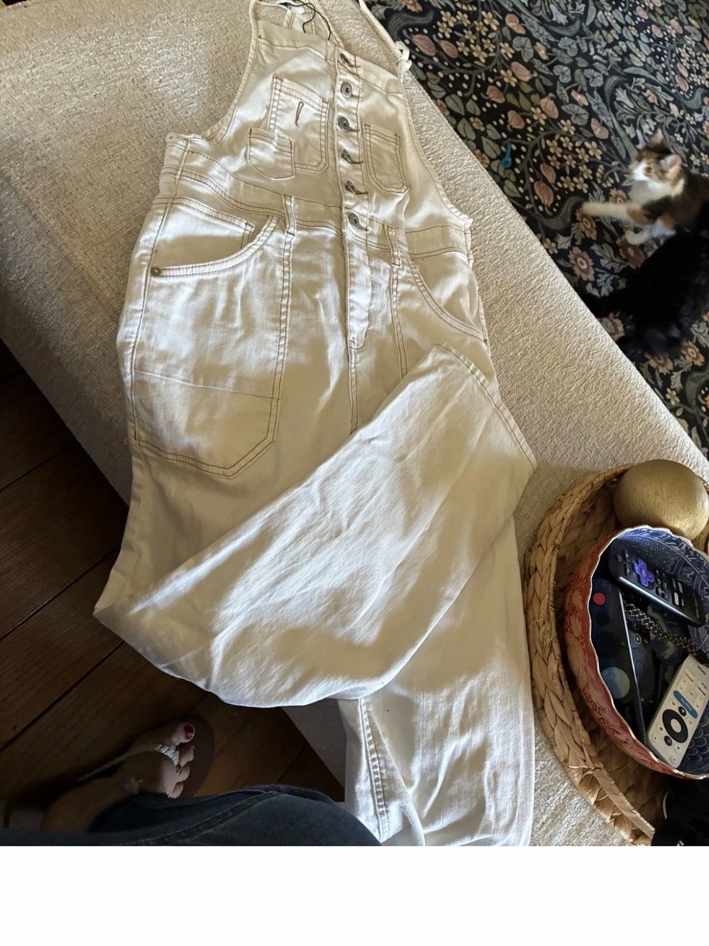 Women’s Cream Utility Jumpsuit Romper